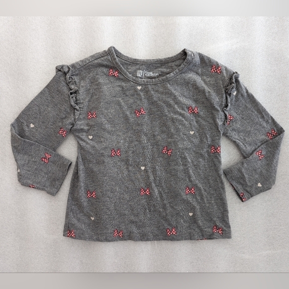 BABY Gap Disney Minnie Mouse red polka dot ribbon print long sleeve cotton 4T - Picture 1 of 6